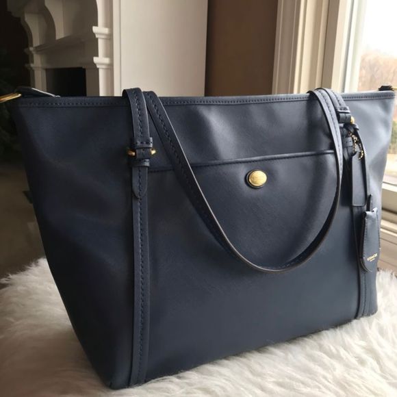 PEYTON LEATHER POCKET TOTECOACH - Picture 1 of 4